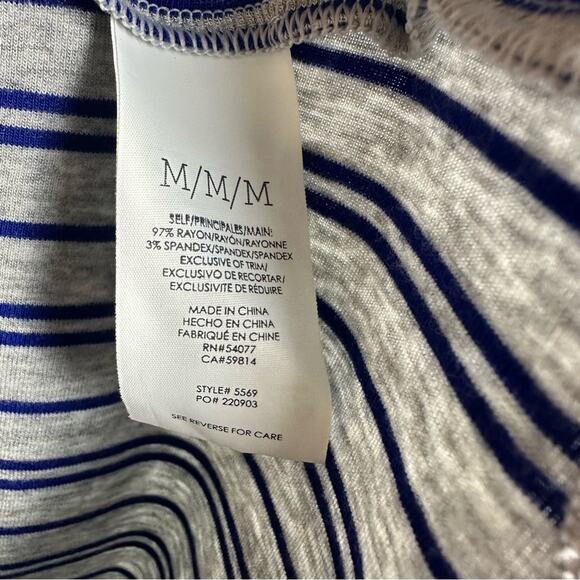 Cabi Blue and Gray Stripe Tank Top Style 5569 - Picture 6 of 6